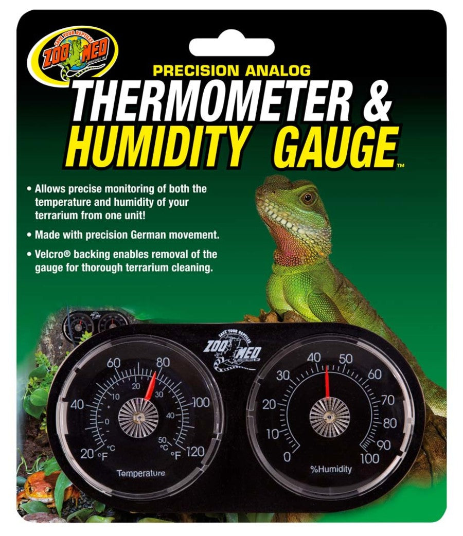 zilla reptile terrarium thermometer & humidity gauge 