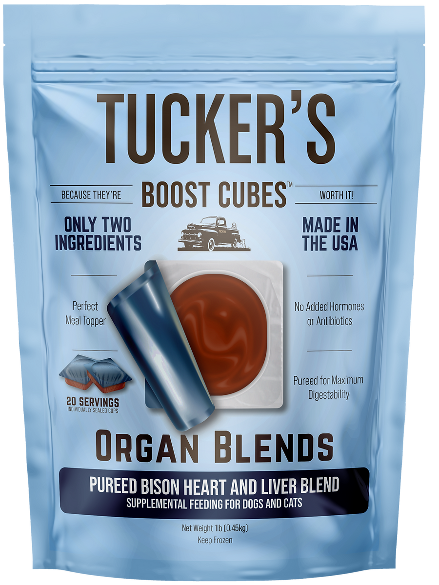 TUCKERS FROZEN BOOST-Cube BISON HEART LIVER 1 LB.