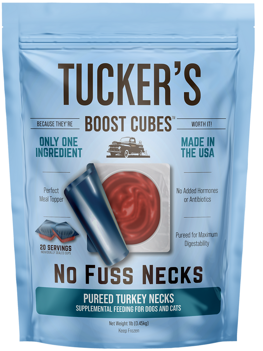 TUCKERS FROZEN BOOST-Cube TURKEY NECK 1 LB.