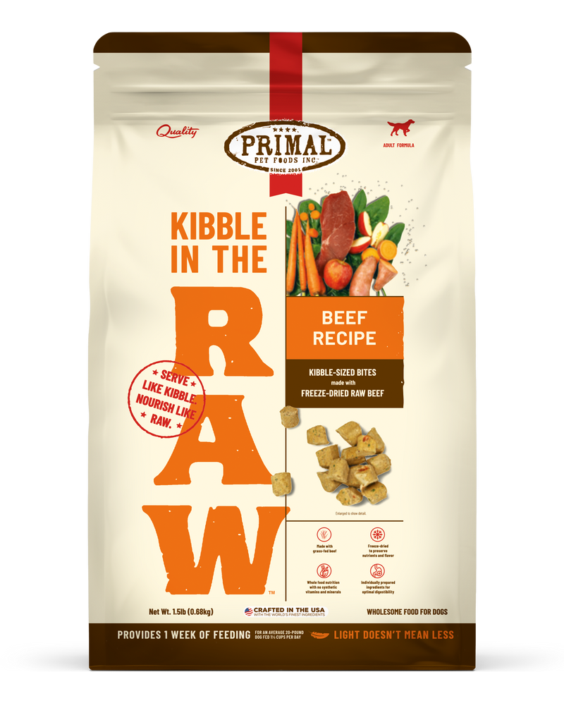 Primal Kibble in the Raw Be1.5