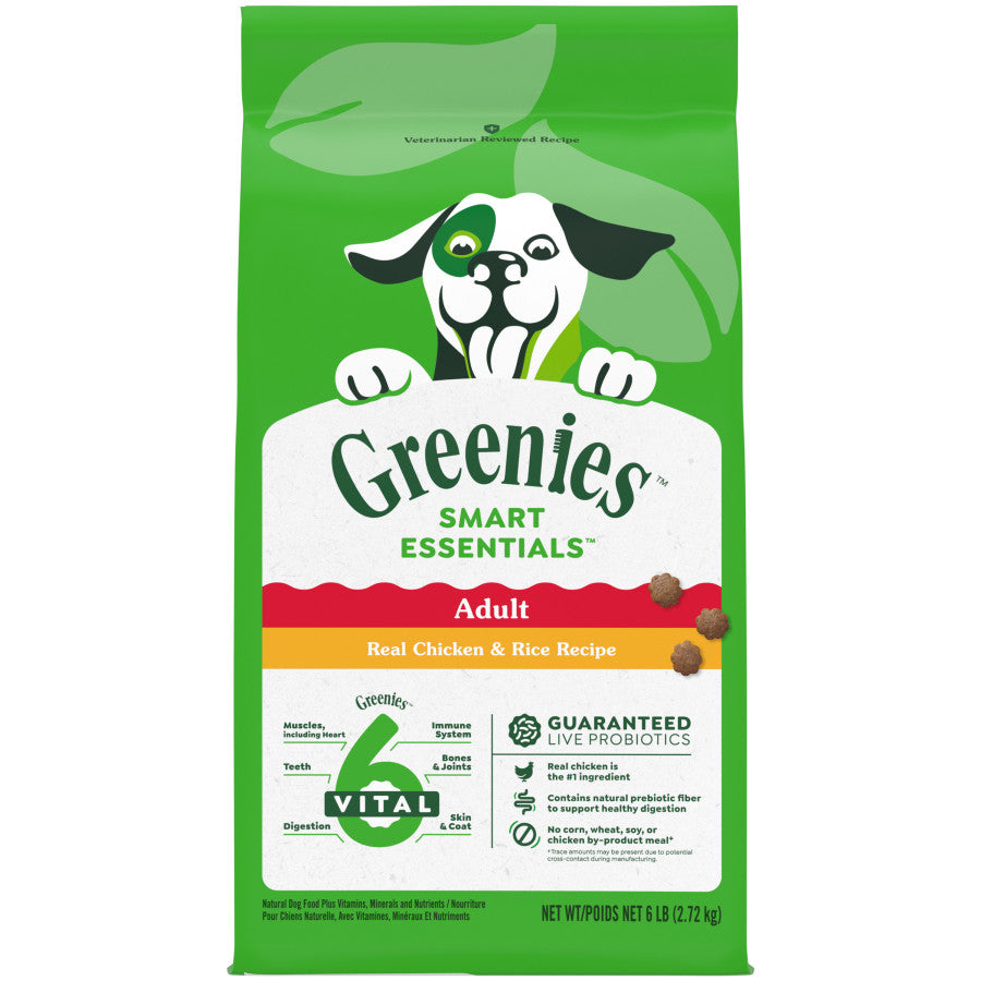 Greenies Smart Essentials Adult Dry Dog Food Chicken & Rice 6lb bag