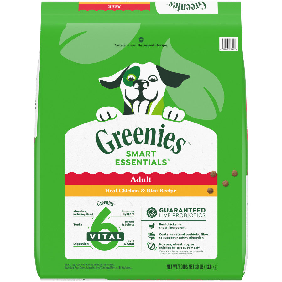 Greenies Smart Essentials Adult Dry Dog Food Chicken & Rice 30lb bag