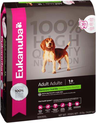 EUKANUBA ADLT SML BITE 33 LB